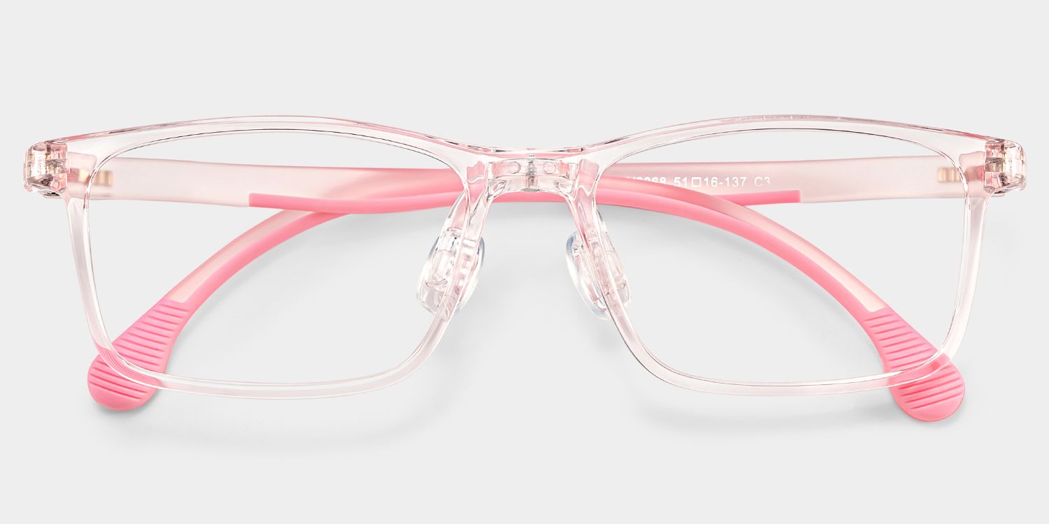 Sunny Rectangle Pink Frame Eyeglasses for Tween