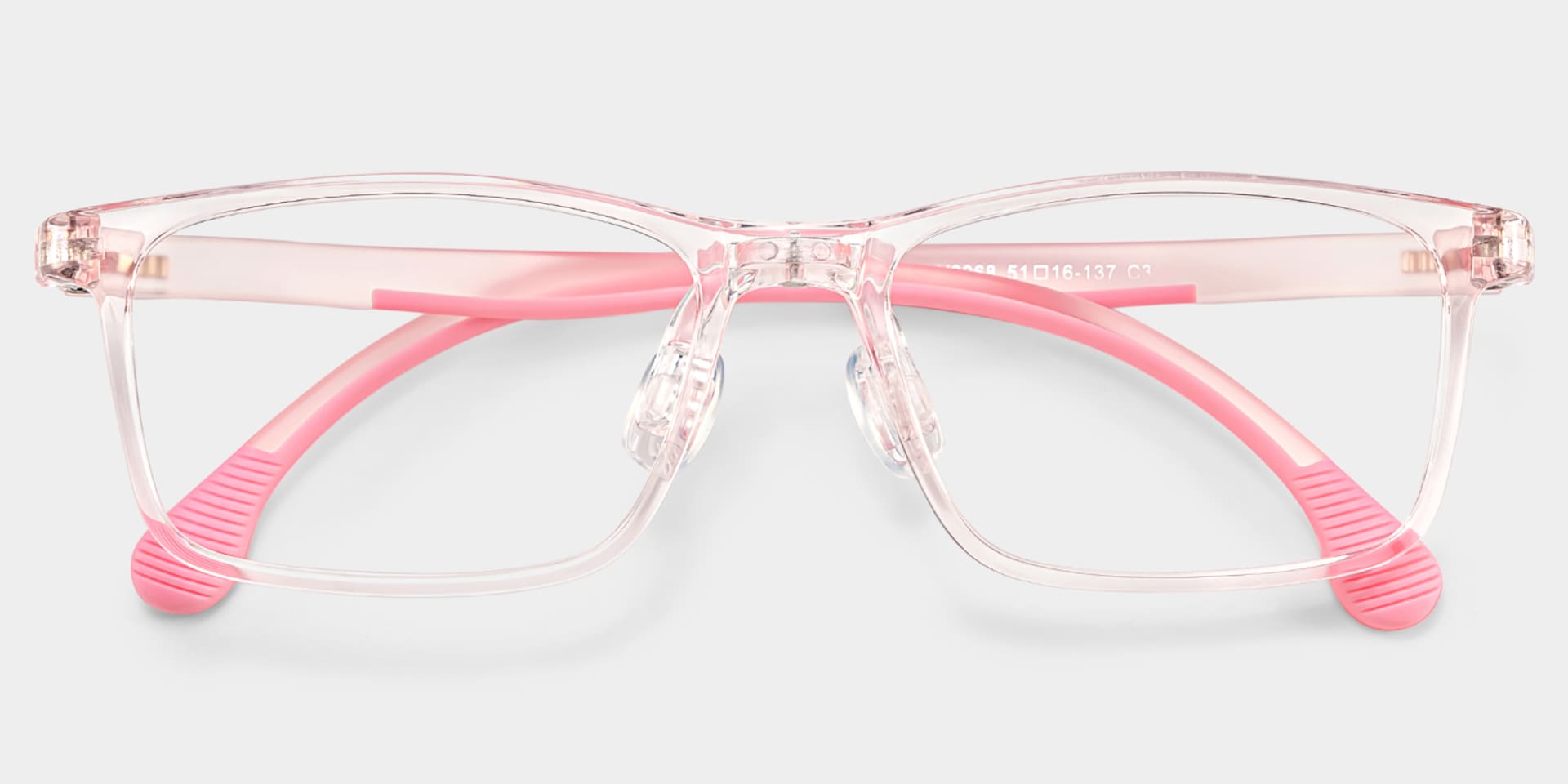 Sunny Rectangle Pink Frame Eyeglasses for Tween2
