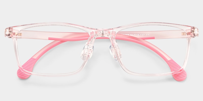 Sunny Rectangle Pink Frame Eyeglasses for Tween1