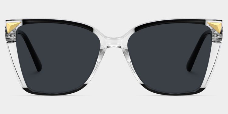 Shelia Black Clear Butterfly Sunglasses