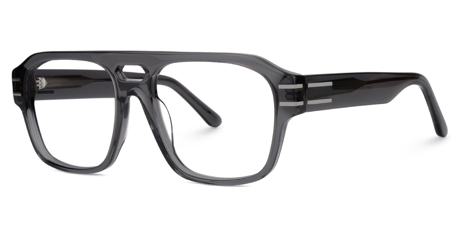 Haque Gray Eyeglasses with Aviator Shape | Zeelool Optical1