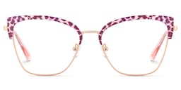 Harley Browline Pink Leopard Glasses1
