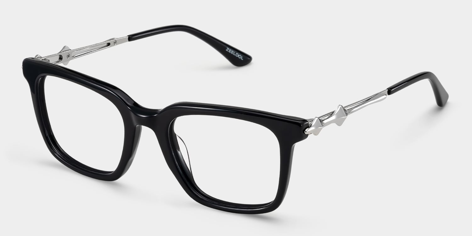 Reese Square Black Glasses4