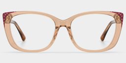 Madeline Beige Cat-eye Glasses1