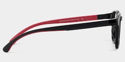 Dale  Round Black Red Glasses3