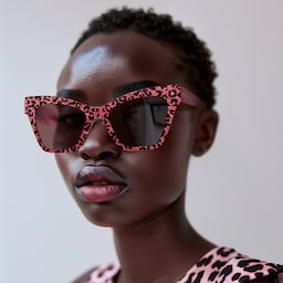 Ansyah Cateye Pink Leopard Glasses5