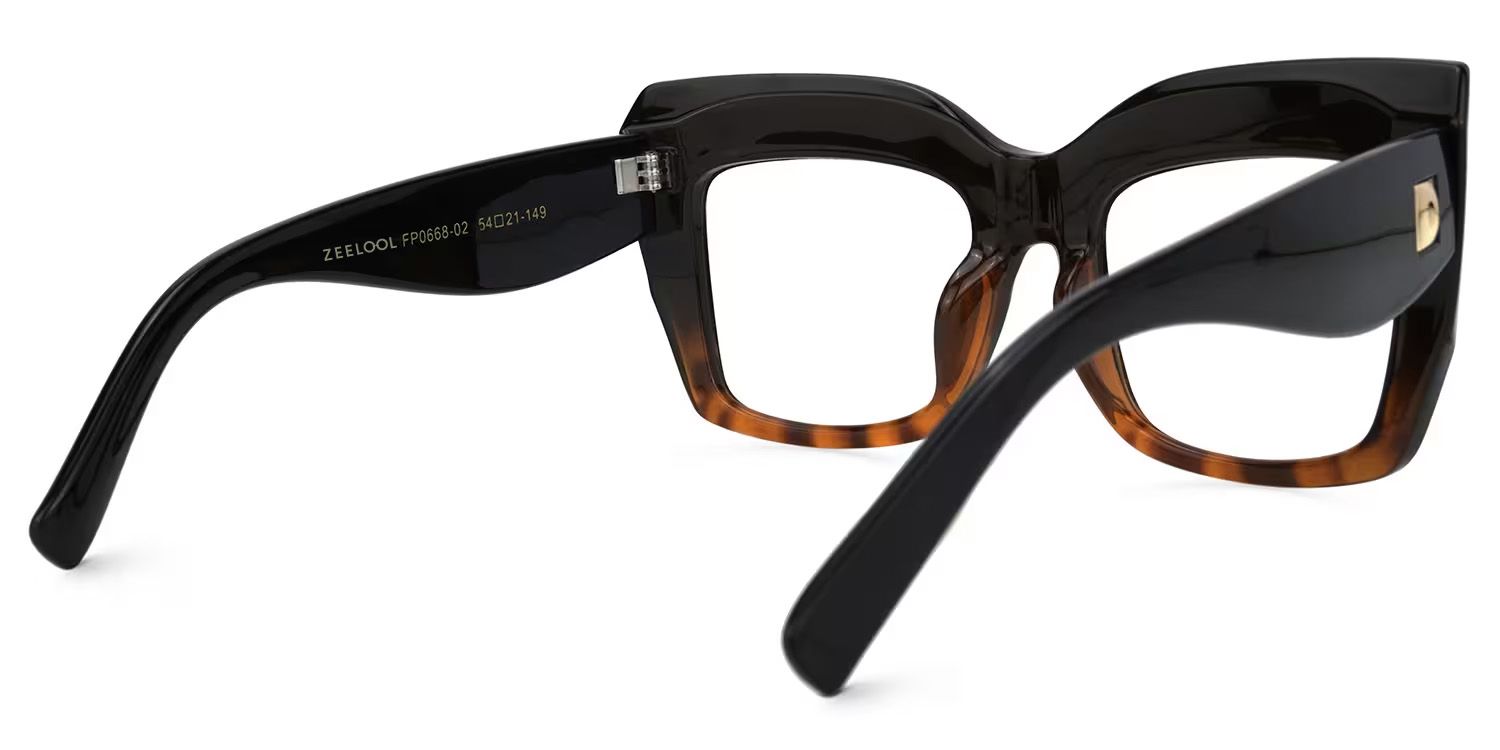 Alberta Square Tortoise Frame Glasses for Women | ZEELOOL4