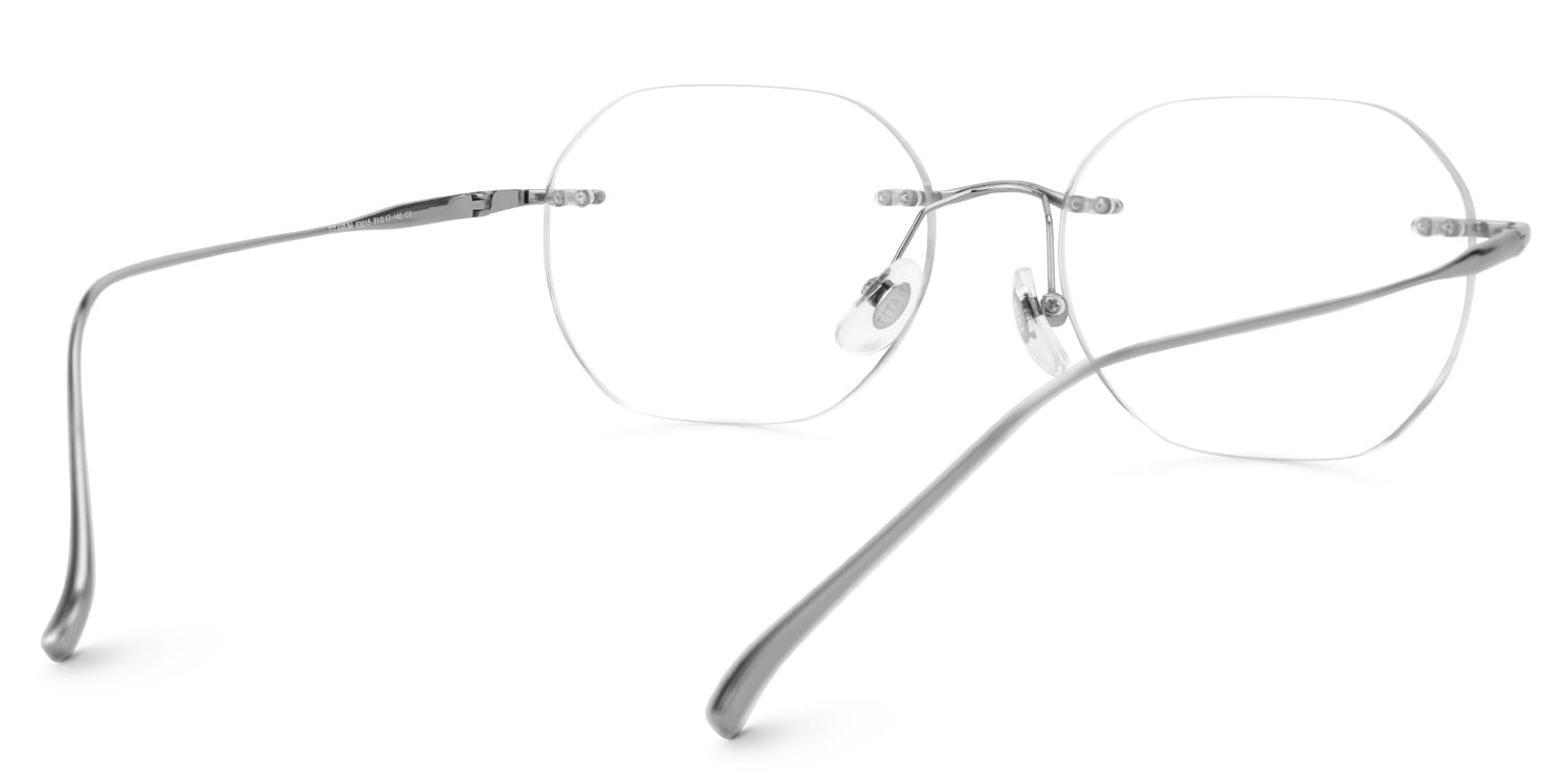 Rimless Aselie Glasses with Titanium for women and men -Zeelool Glasses3