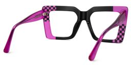 Shamika Rectangle Purple Black Glasses3
