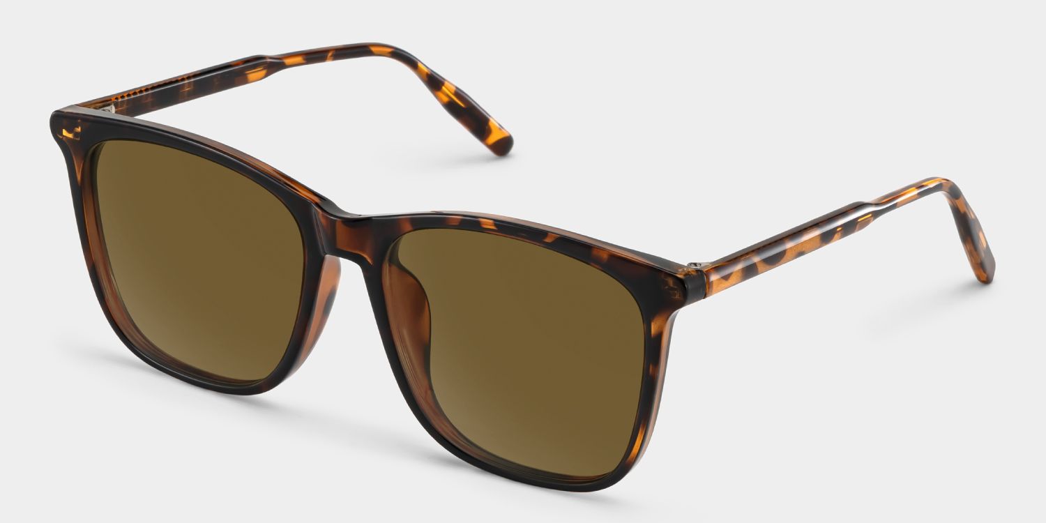 Malika Tortoise Frame Polarized Sunglasses with square Style Online | ZEELOOL3