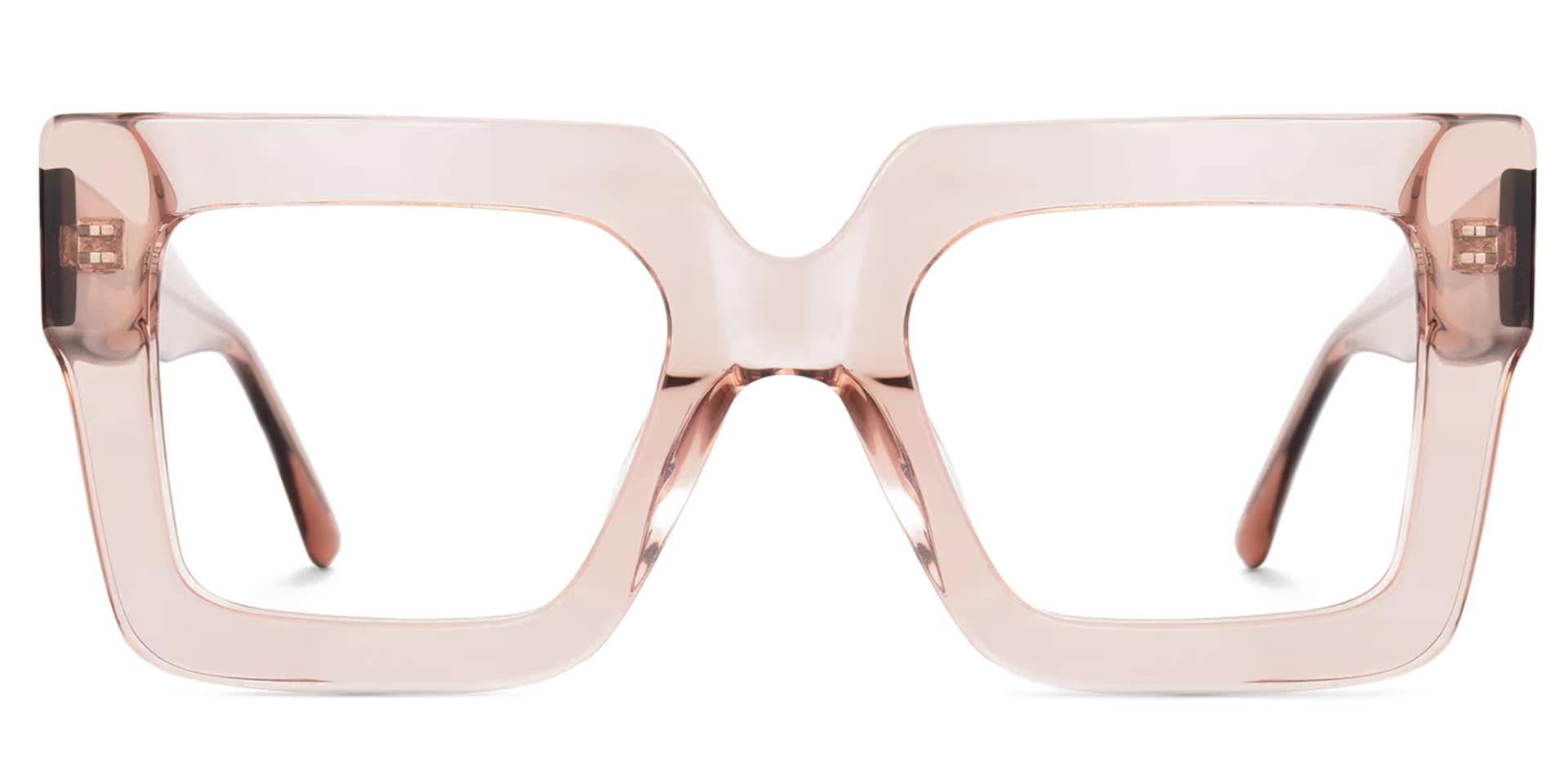 Brandon Champagne Eyeglasses and Square Wide Frames1