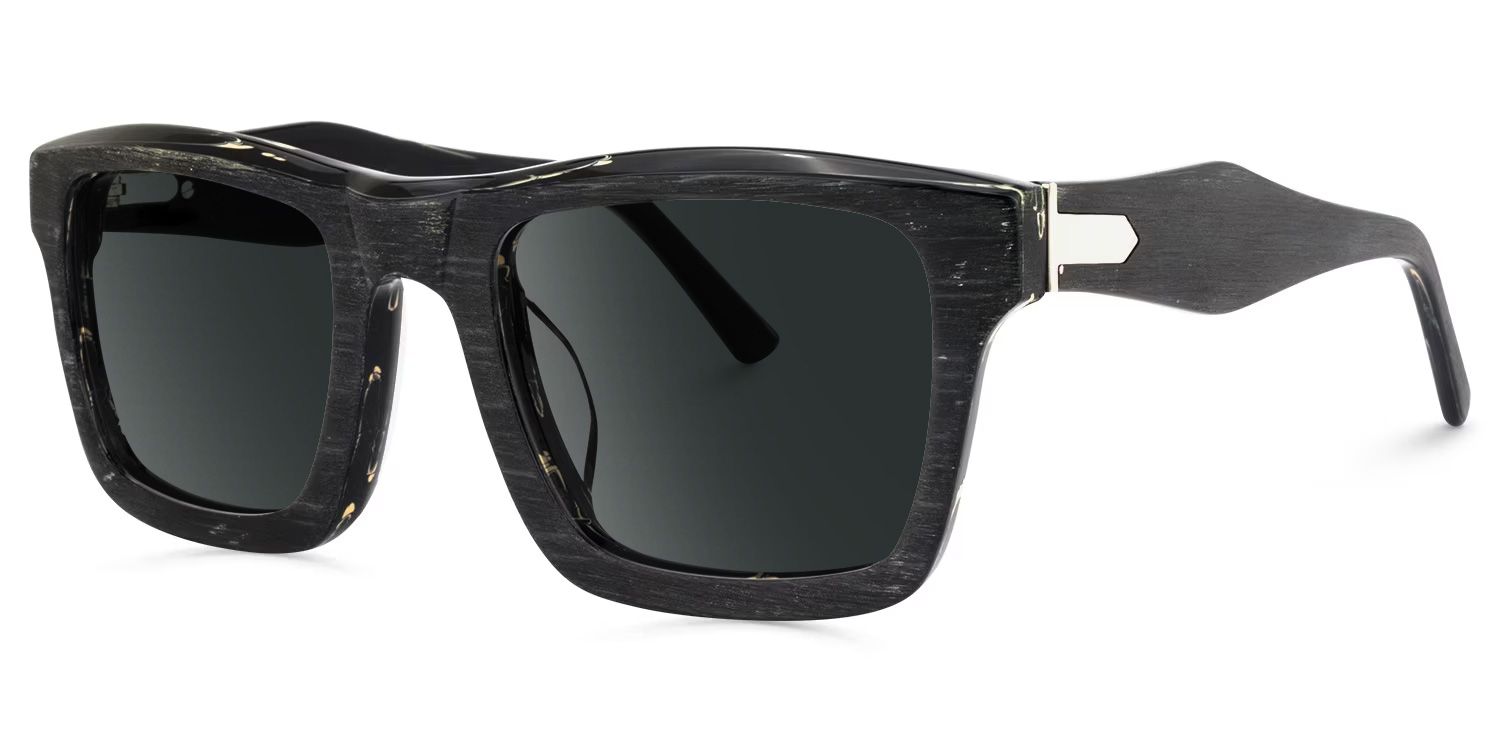 Rectangle Black Sunglasses | Zeelool Glasses1