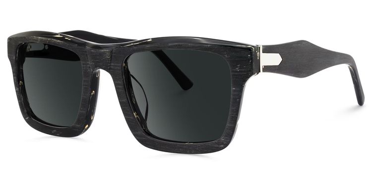 Riley Rectangle Black Glasses