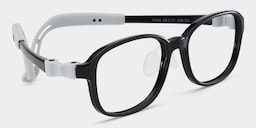 Bright Rectangle Black Glasses2