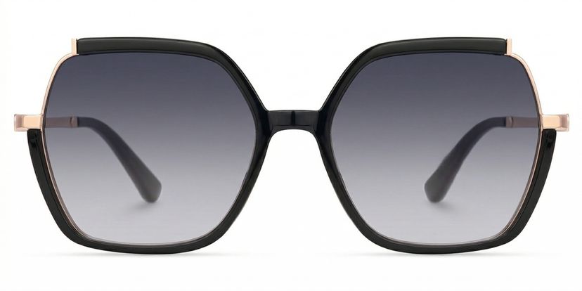 Alexia Square Black Glasses