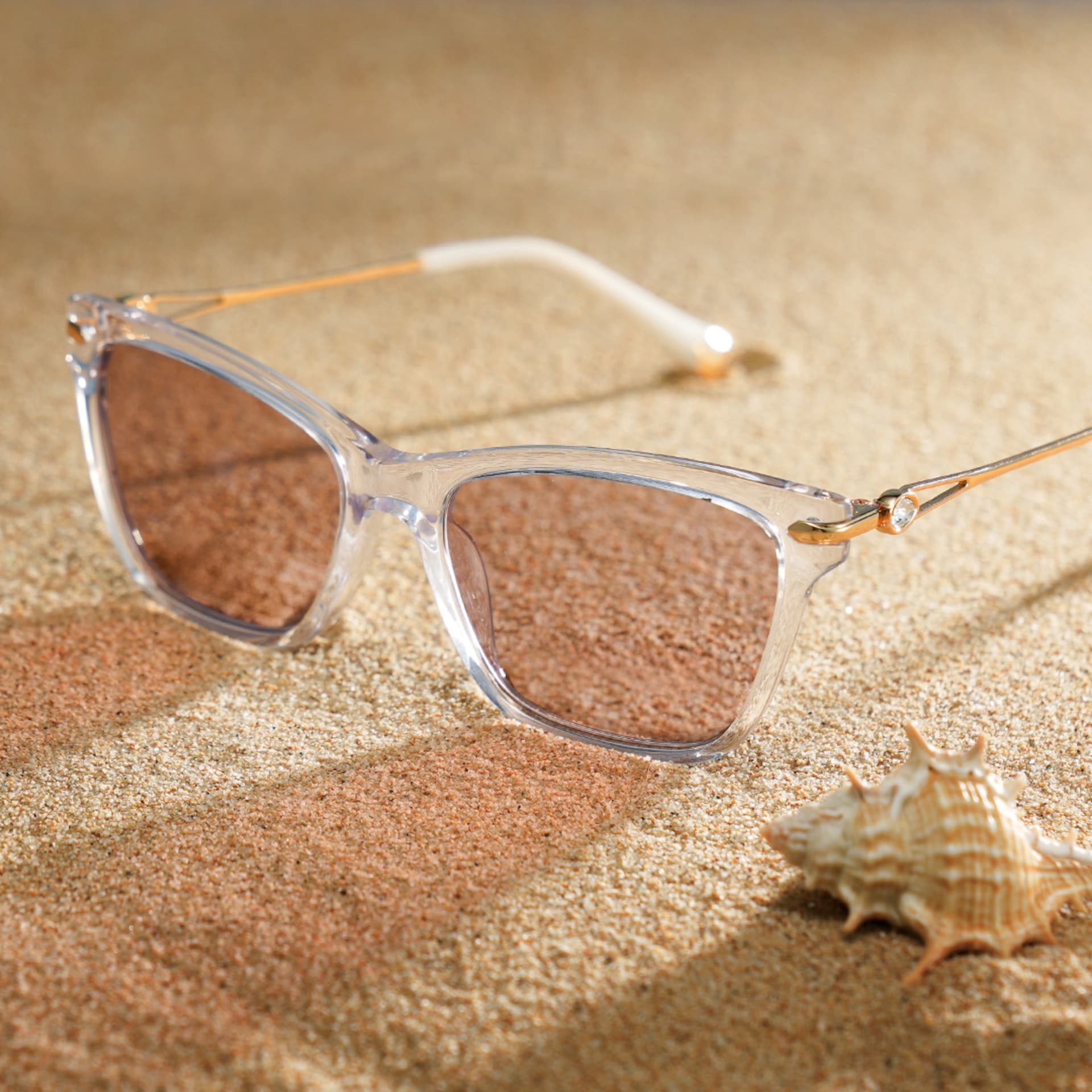 Cat eye Crystal Eyeglasses- Amelia Mixed Frame Glasses11