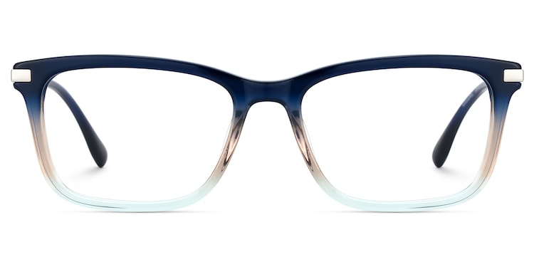 Zane Rectangle Blue Glasses