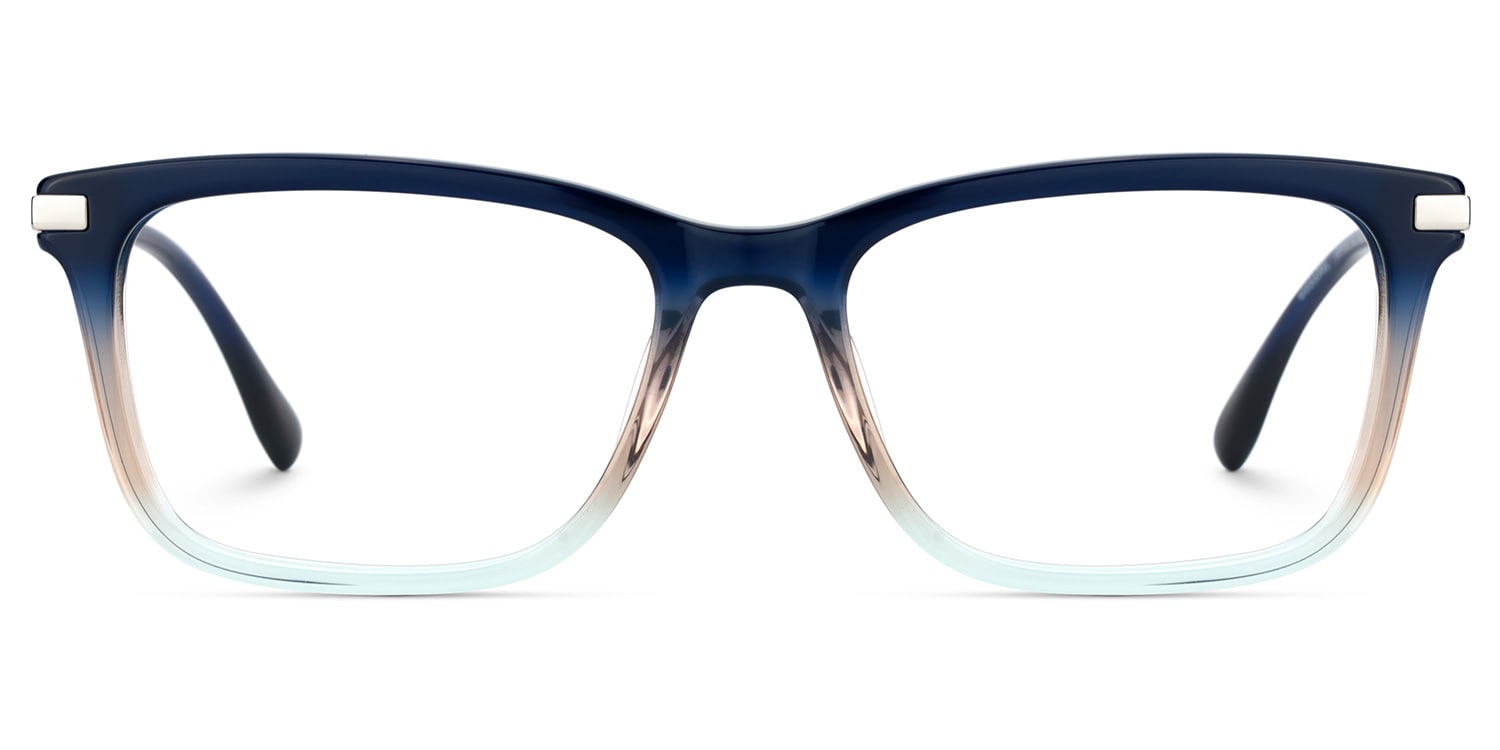 Zane Rectangle Blue Glasses