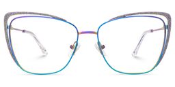 Lorenzen Cateye Iridescent Glasses0