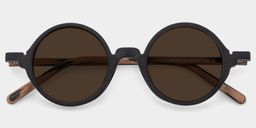 Otto Round Black Sunglasses1
