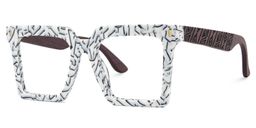 Pierre Pattern Square Glasses3