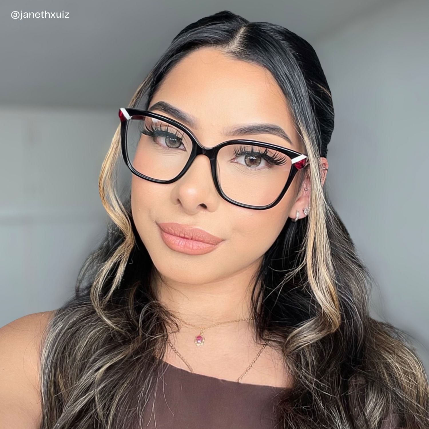 Thin Black Glasses Frame with Square Shape7