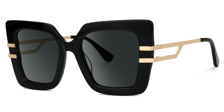 Poutine Square Black Glasses