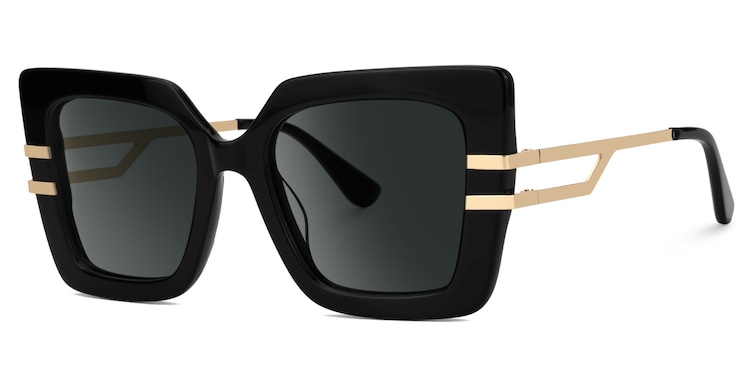 Poutine Square Black Glasses