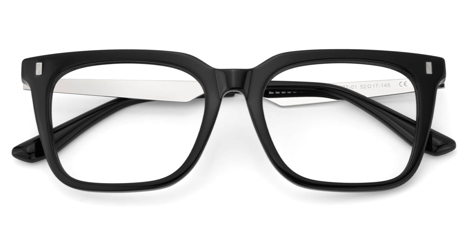 Brook Black Rectangle Prescription Glasses | Zeelool2