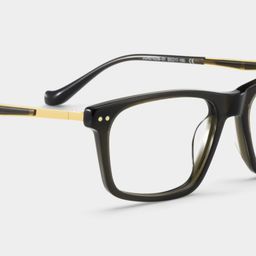 Cozy Rectangle Black Glasses8