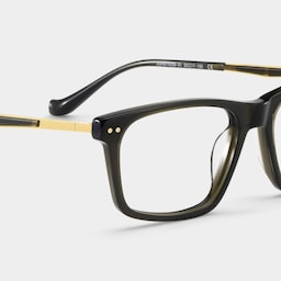 Cozy Rectangle Black Glasses8