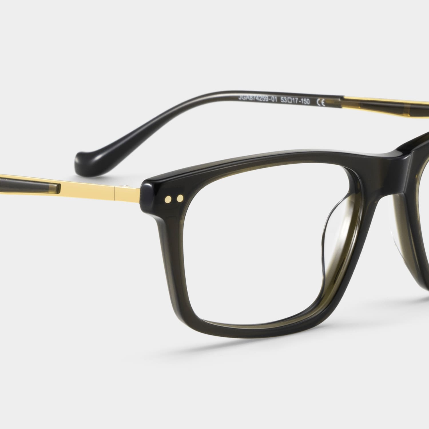 Cozy Rectangle Black Glasses8