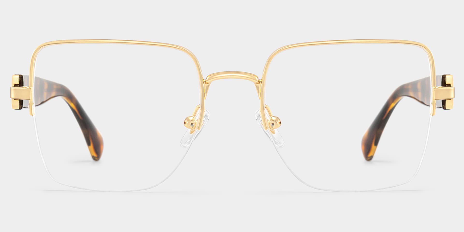 Lauren Gold Tortoise Frame Glasses with Square Frame Online | ZEELOOL0