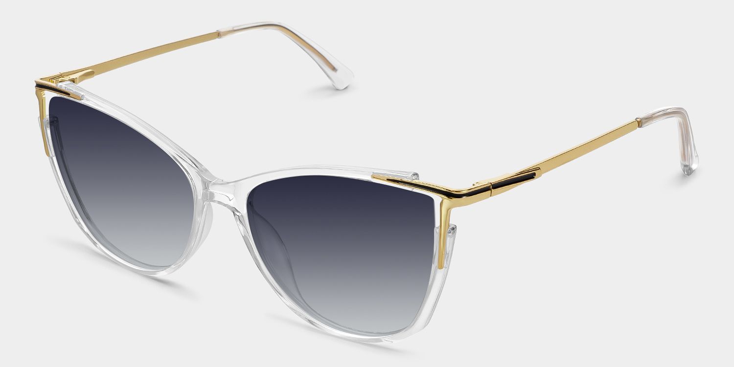 Yomary Mixed Clear Cat Eye Frame Sunglasses | ZEELOOL2