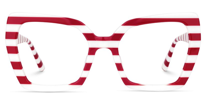 Pavia Butterfly Red Striped Glasses