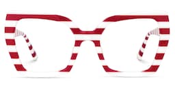 Pavia Butterfly Red Striped Glasses0