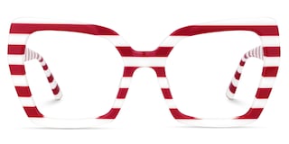 Pavia Butterfly Red Striped Glasses0