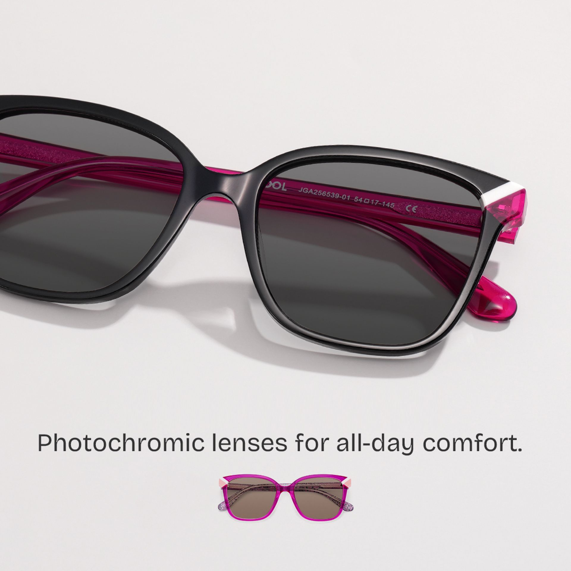 Thin Black Glasses Frame with Square Shape1