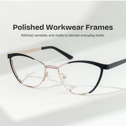 Sydney Cat Eye Black Glasses0