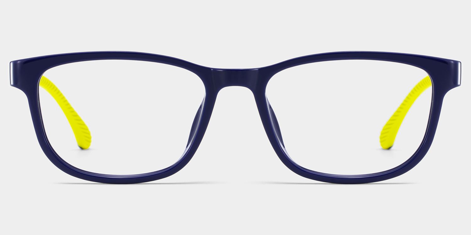 Robin Rectangle Black Yellow Frame Eyeglasses for Pre-tweens1
