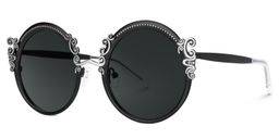 Nelida Round Black Glasses1