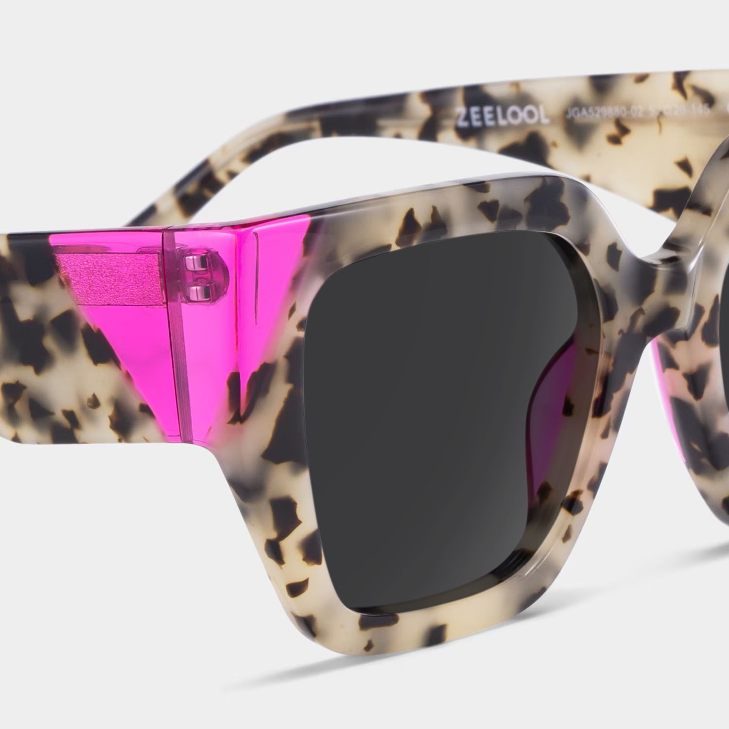Viva Tortoise Pink Square Polarized Sunglasses for Driving | ZEELOOL