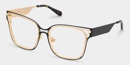 Dacarine Square Black Gold Glasses3