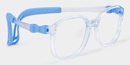 Casey Rectangle Crystal Blue Glasses2