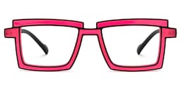 Zephyr Rectangle Red Glasses1