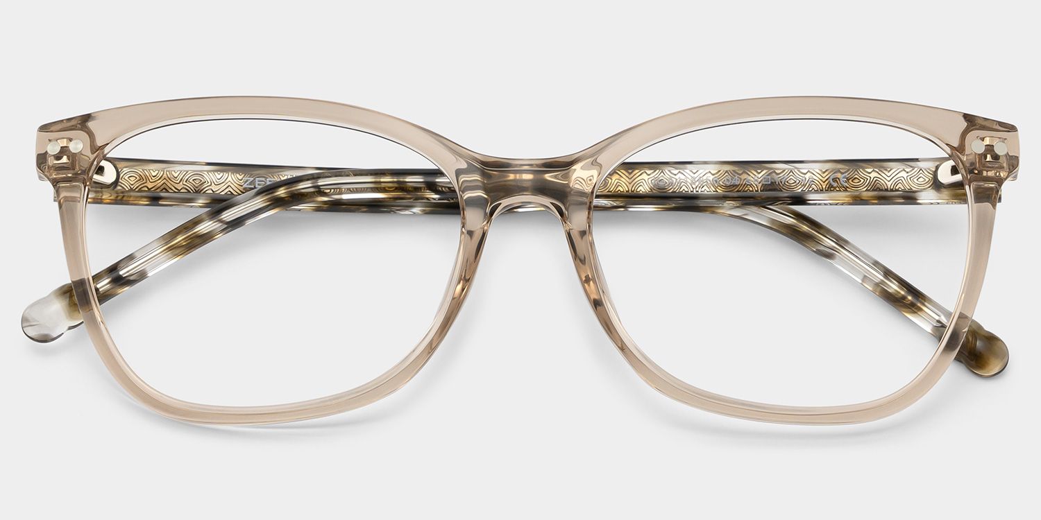 Marigold rectangle brown glasses Online | ZEELOOL1