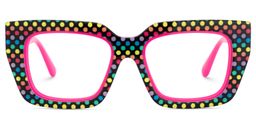 Kent Rectangle Bright Pink Glasses2