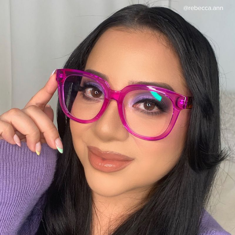 Harrell Square Purple Eyeglasses and Glasses Frames4