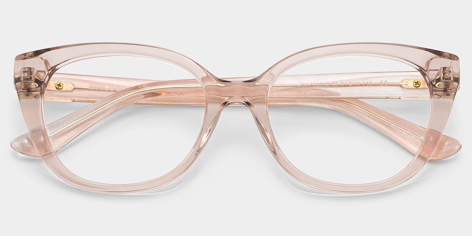 Charlotte Pink Clear Cat Eye Glasses Frames for Sale | Z...1