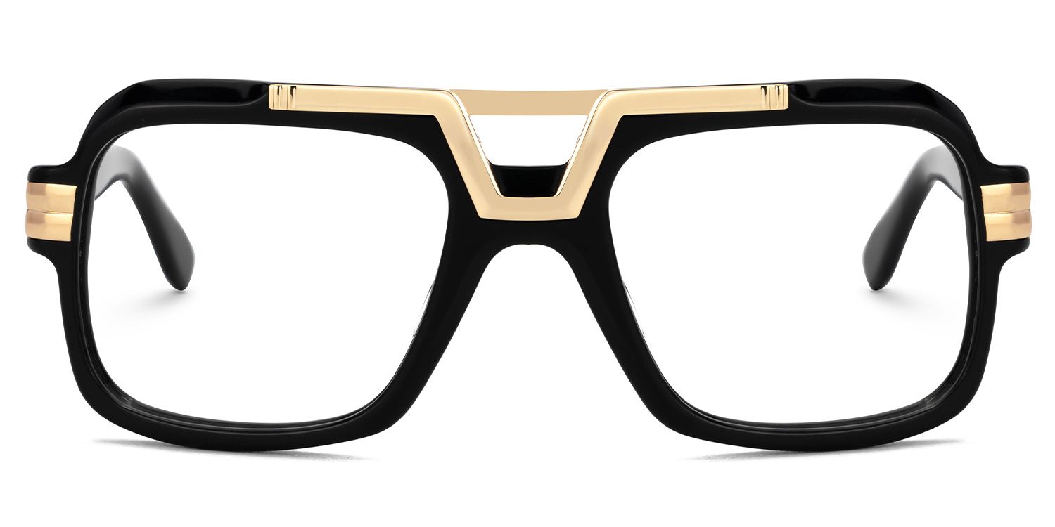 Croswell Acetate Aviator Black Frame Glasses | Zeelool0